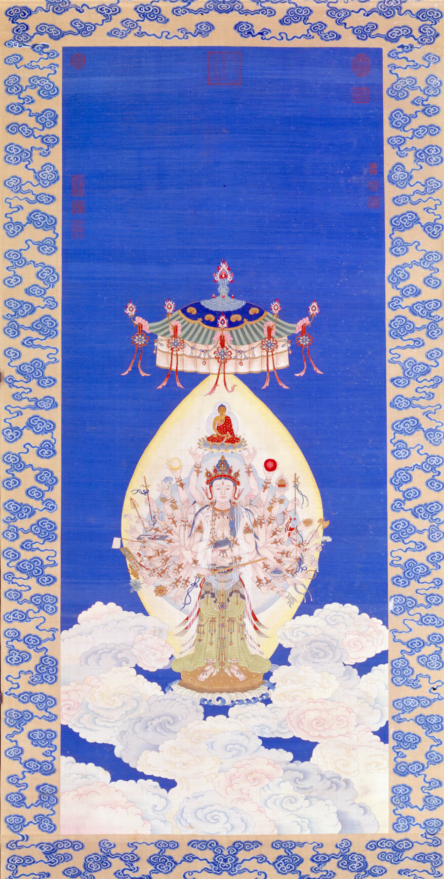 緙絲加繡觀音像軸