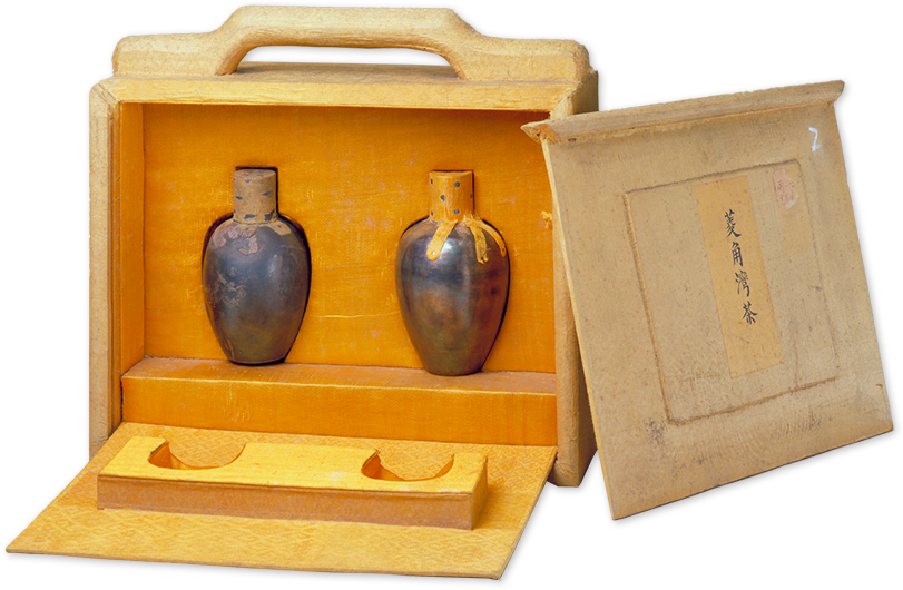 木質“菱角灣茶”提箱