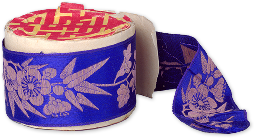 雙面貼紅壽字卷軸絳子筒式紙包