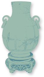 青玉雙耳活環繩紋尊