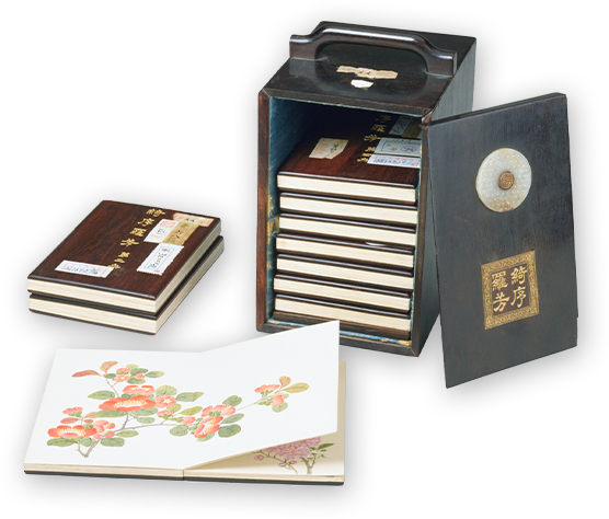 紫檀嵌玉璧“綺序羅芳”提箱