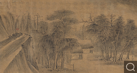 臨燕肅秋山晚靄圖卷