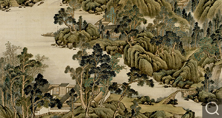 清 漁莊山舍圖軸