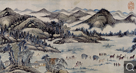 清 廓爾喀進(jìn)象馬圖卷